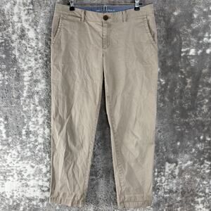 Banana Republic Size 6 City Chino Pants Casual Beige Button Zip Pocket